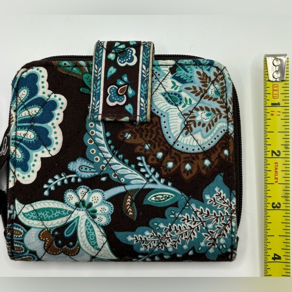 Vera Bradley Women's Floral Wallet - Black‎ and Blue - Picture 3 of 6